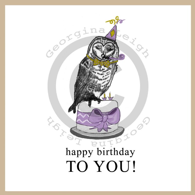 Owl Birthday Card